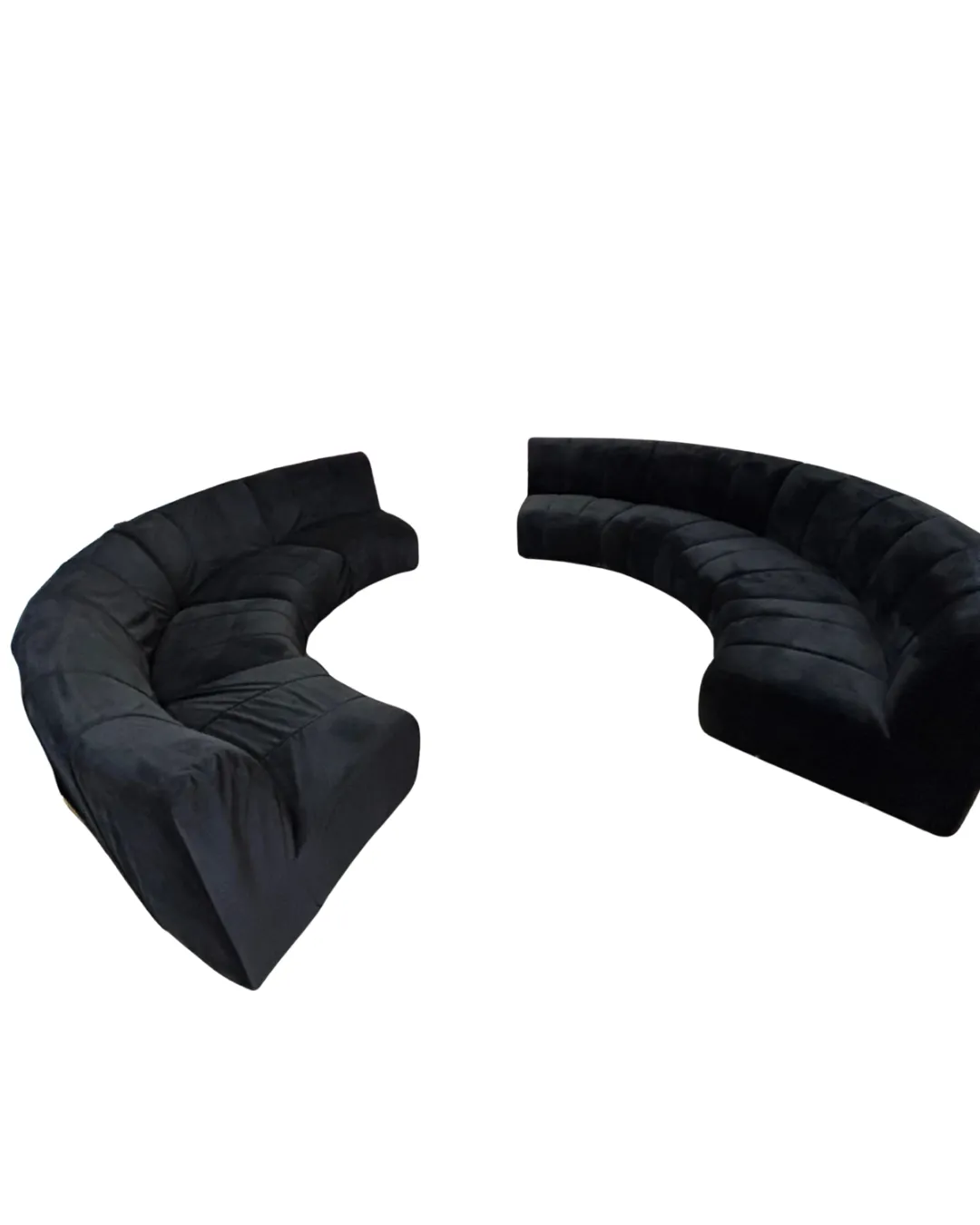 Black Modular velvet sofa