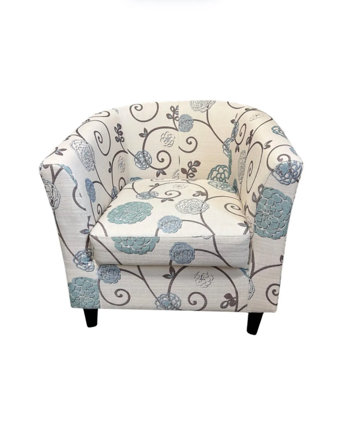 Canvas Floral Accent Chair