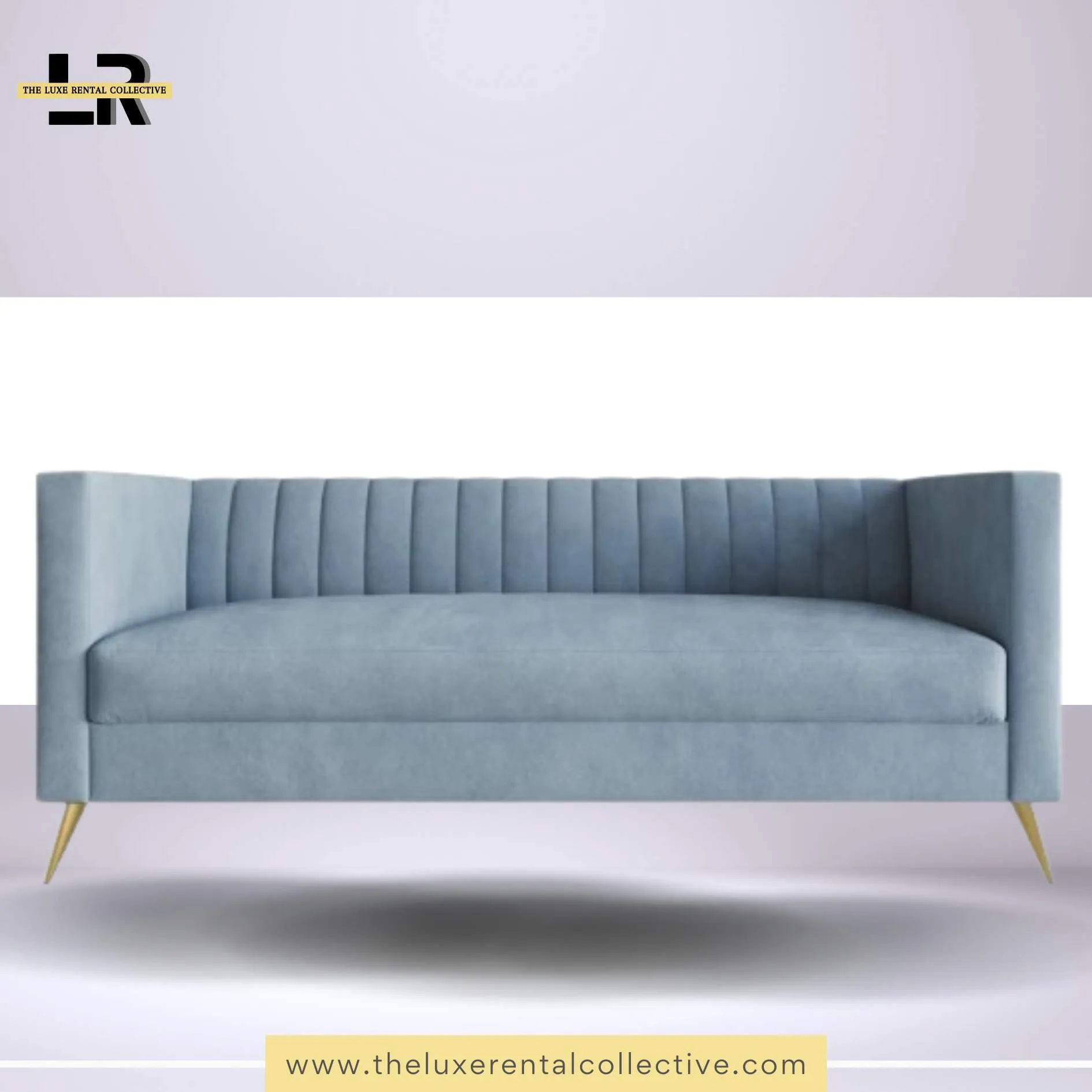Blue Luxe Velvet 3-seater Sofa