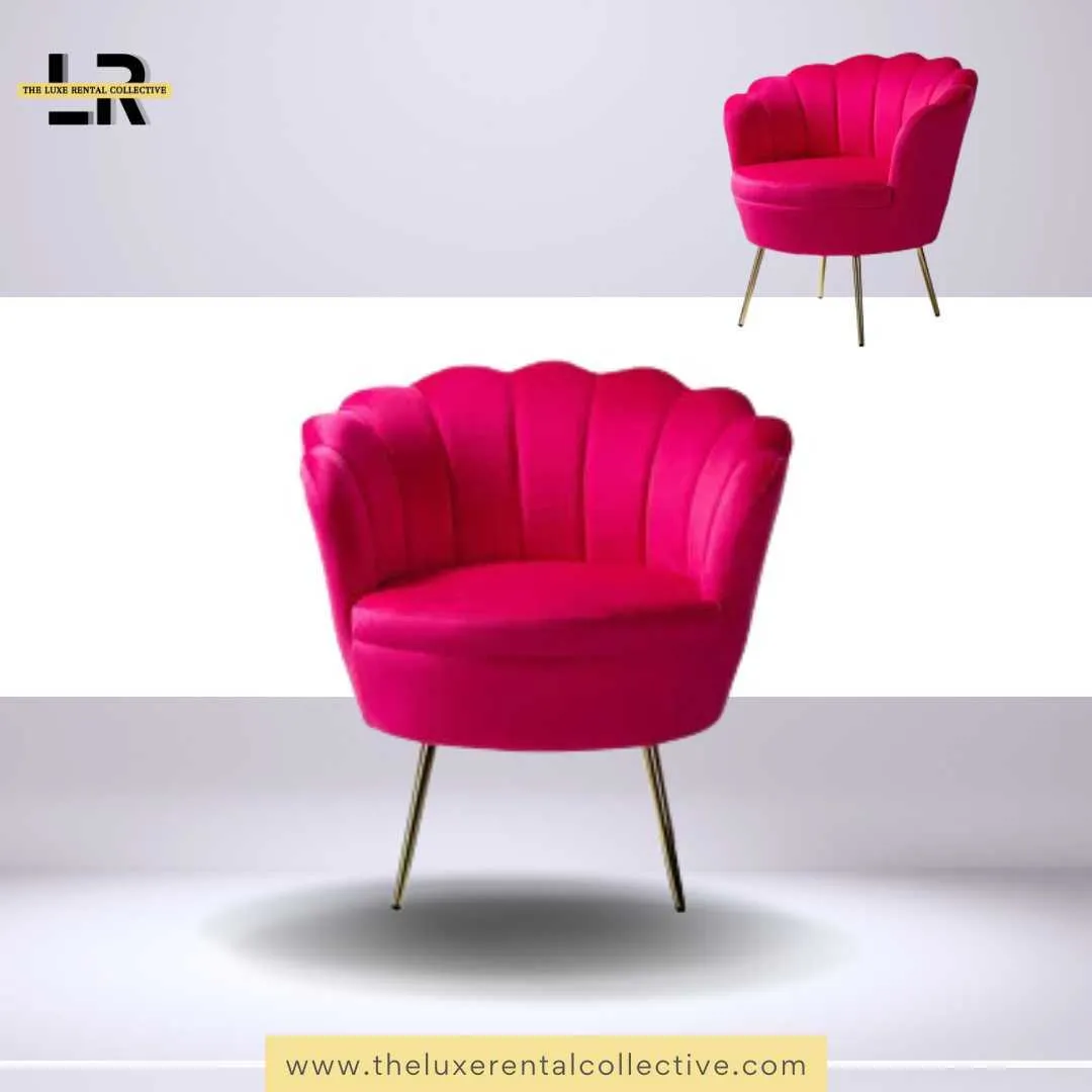 Fuchsia Pink Velvet Chair (Single Seater) 