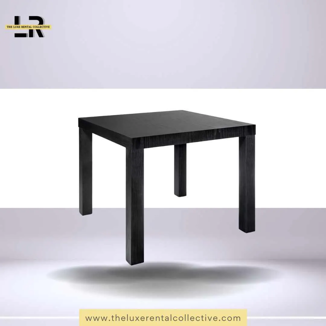 Black End Table - Square and Oval (SH)