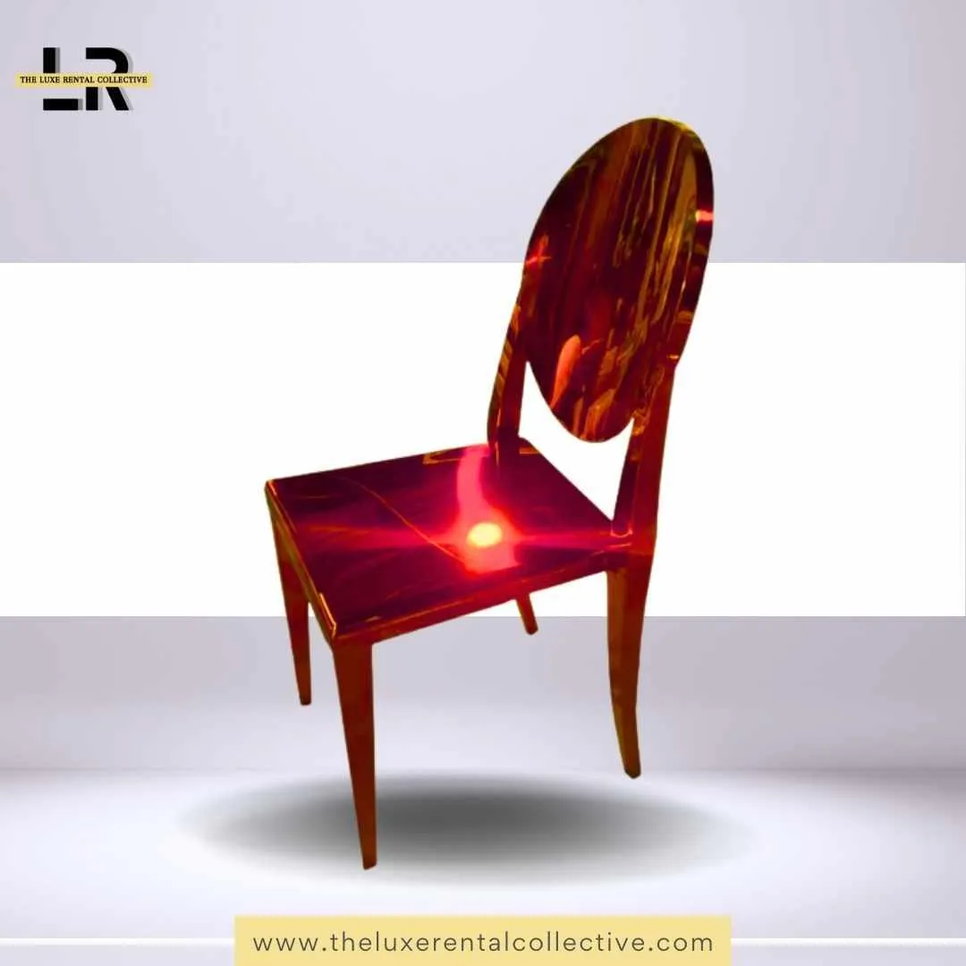 Hot Red Mirrored Chair 