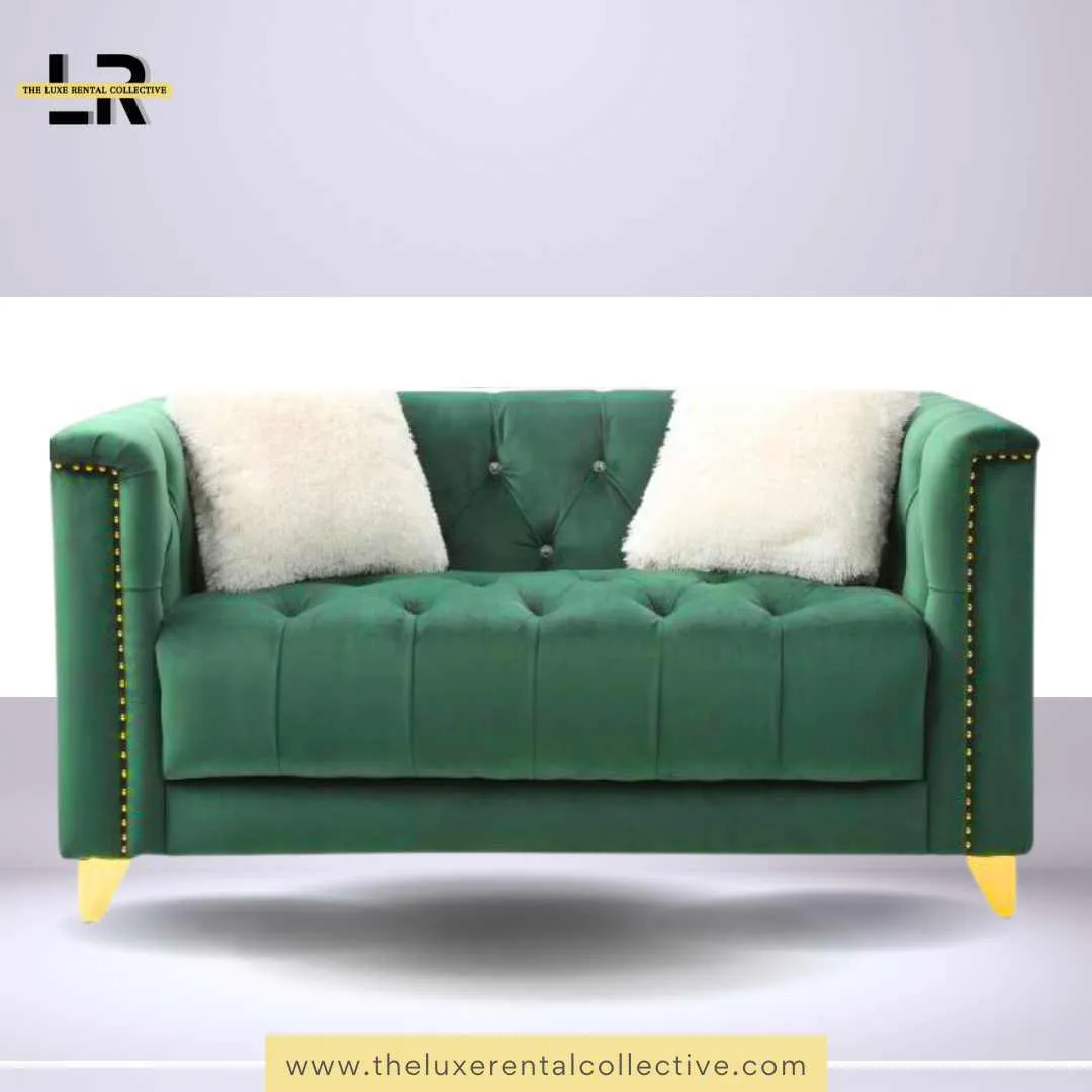 Green Loveseat Sofa 
