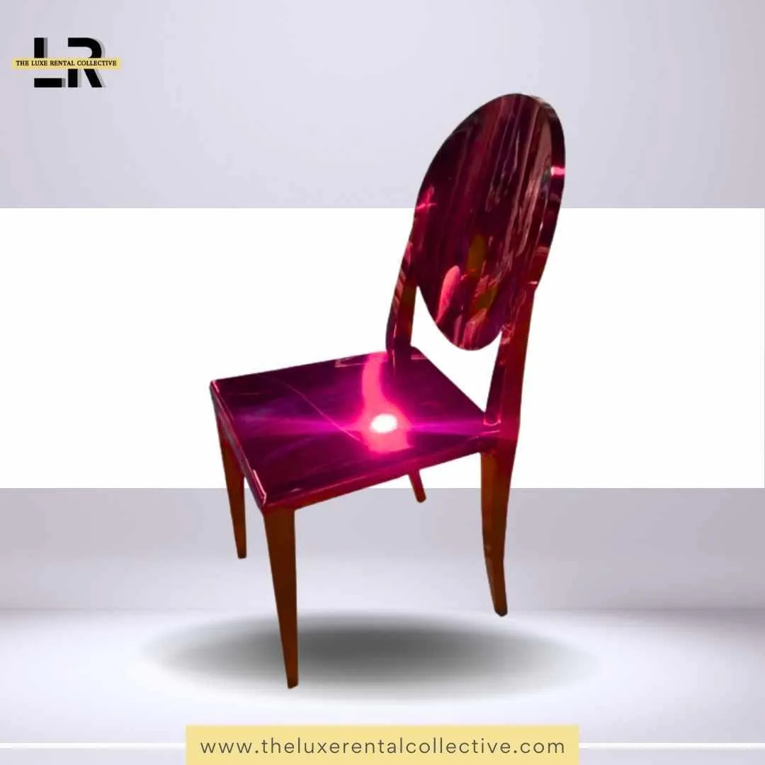 Hot Pink Mirrored Chair 