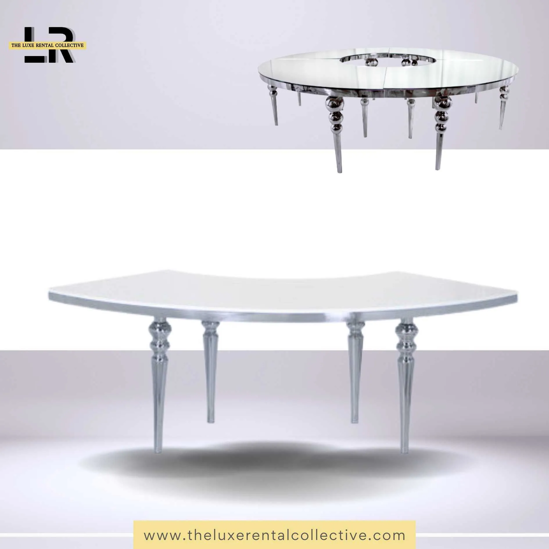 Silver Serpentine Table (R)