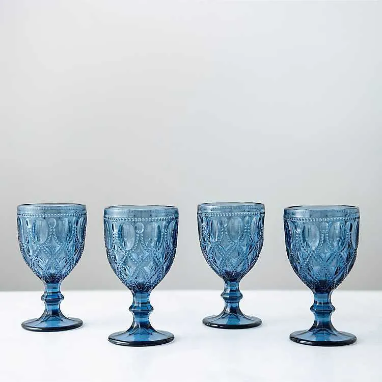 Blue glass goblets (SH)