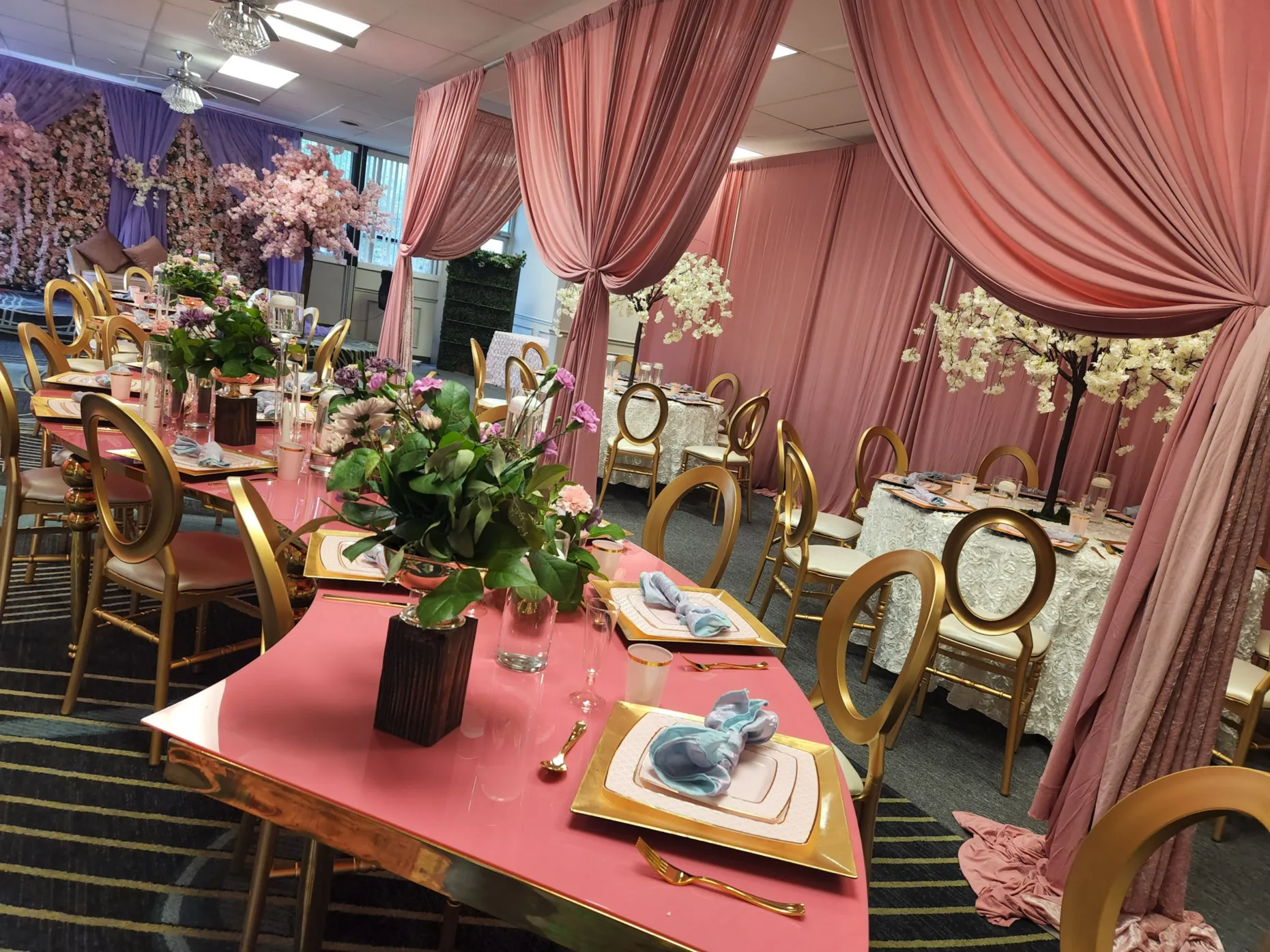 Dusty Rose Drapes  (R)