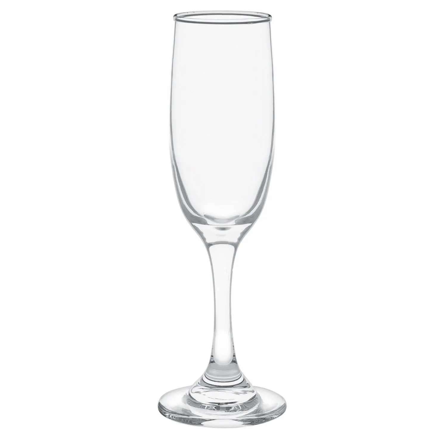 Tapered Glass Champagne Flutes, 6.25 oz (SH)
