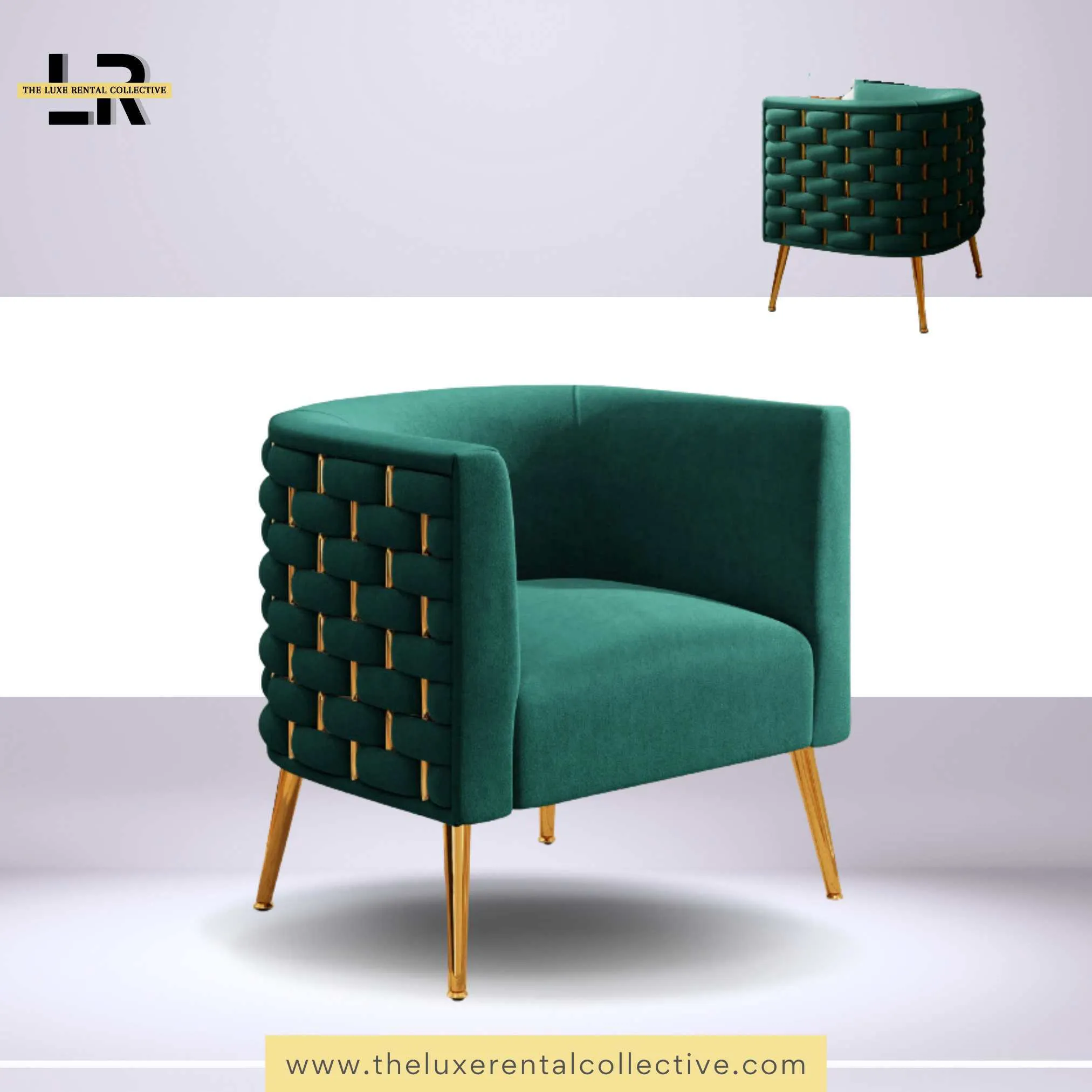 Green Velvet Chair (Single Seater) 