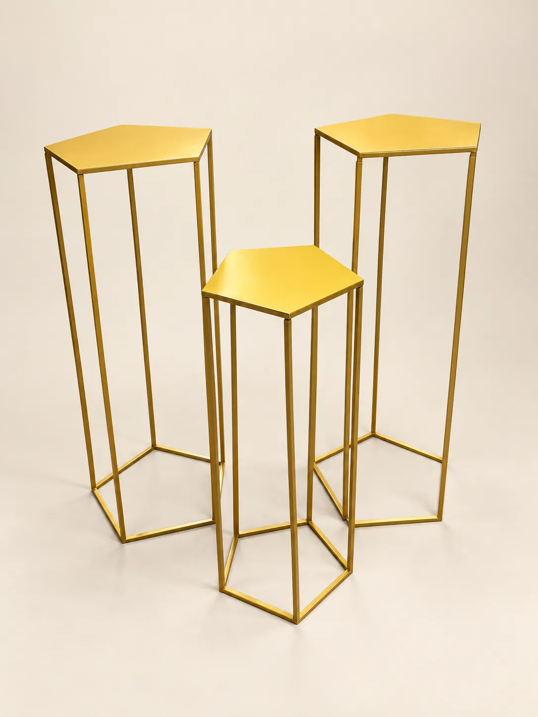 Hexagon Pedestal Flower Stands