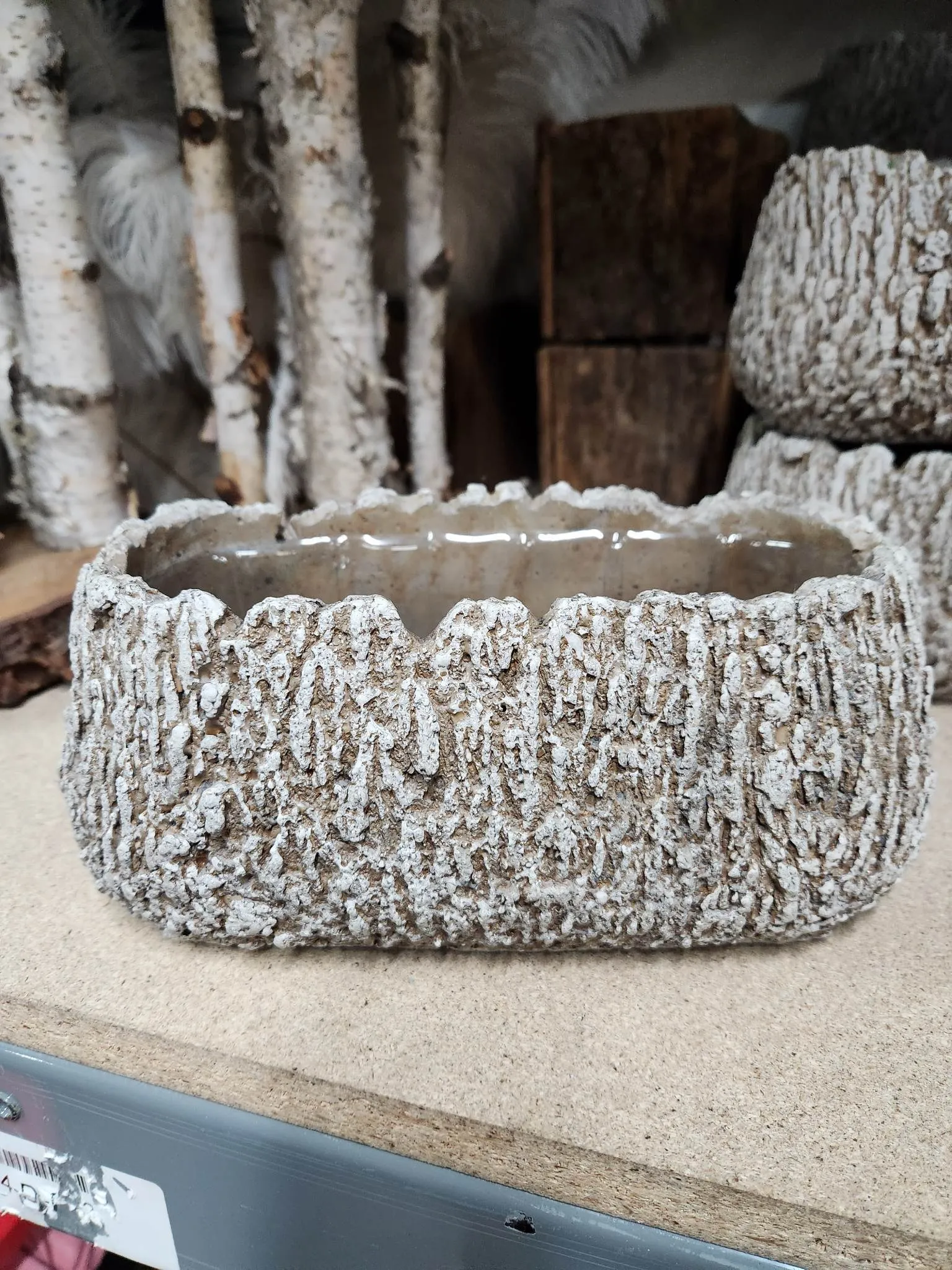 Glass imitation wood vase (R)