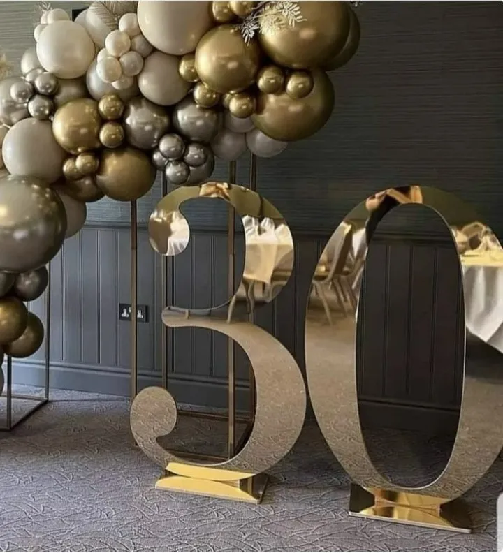 4ft Gold Acrylic Numbers (R)