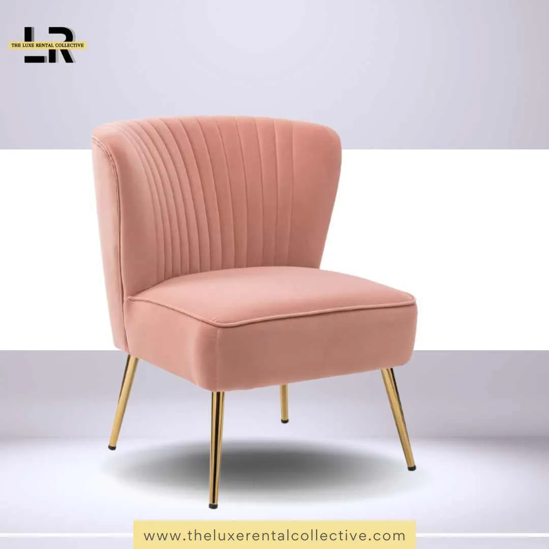 Pink Velvet Chair (Single Seater) 