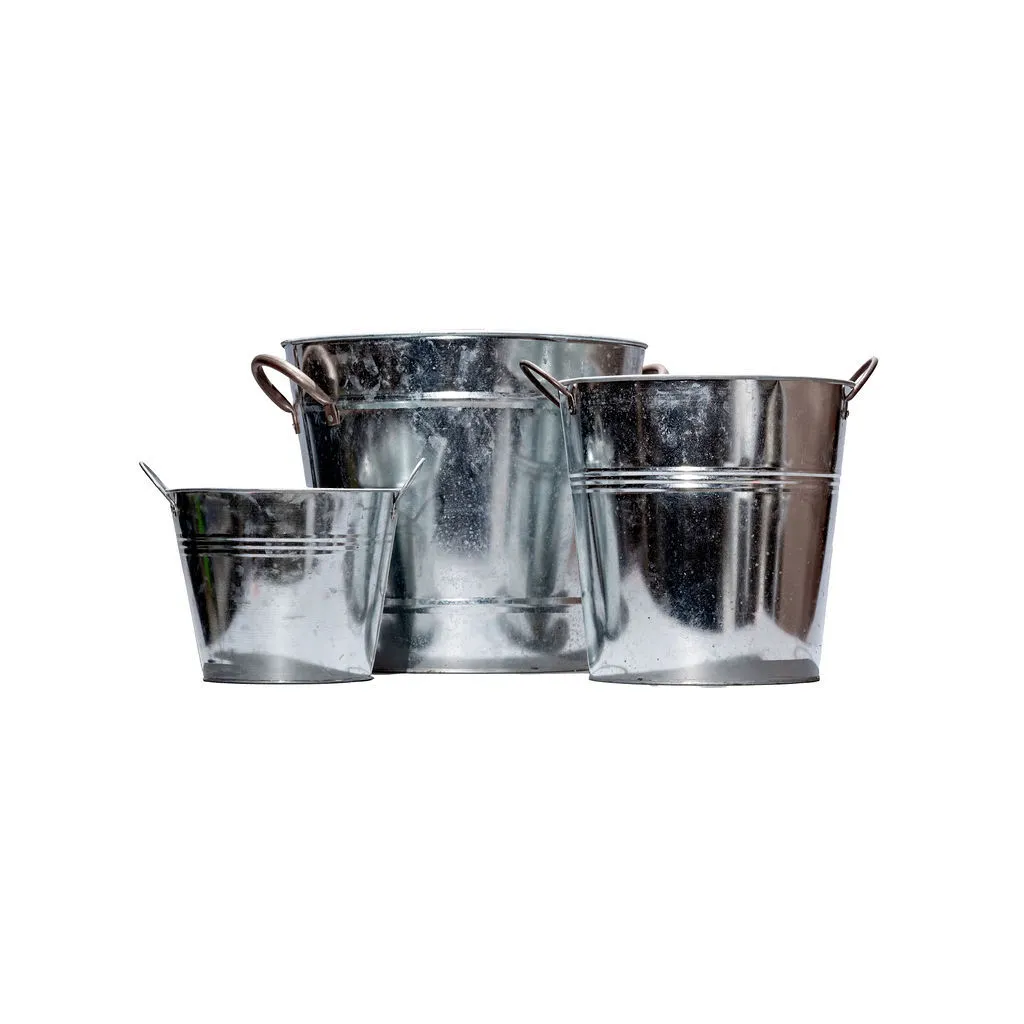 Galvenized Floral Bucket