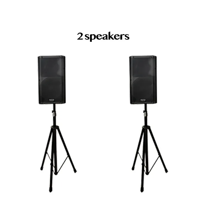 2 Speakers w/stands