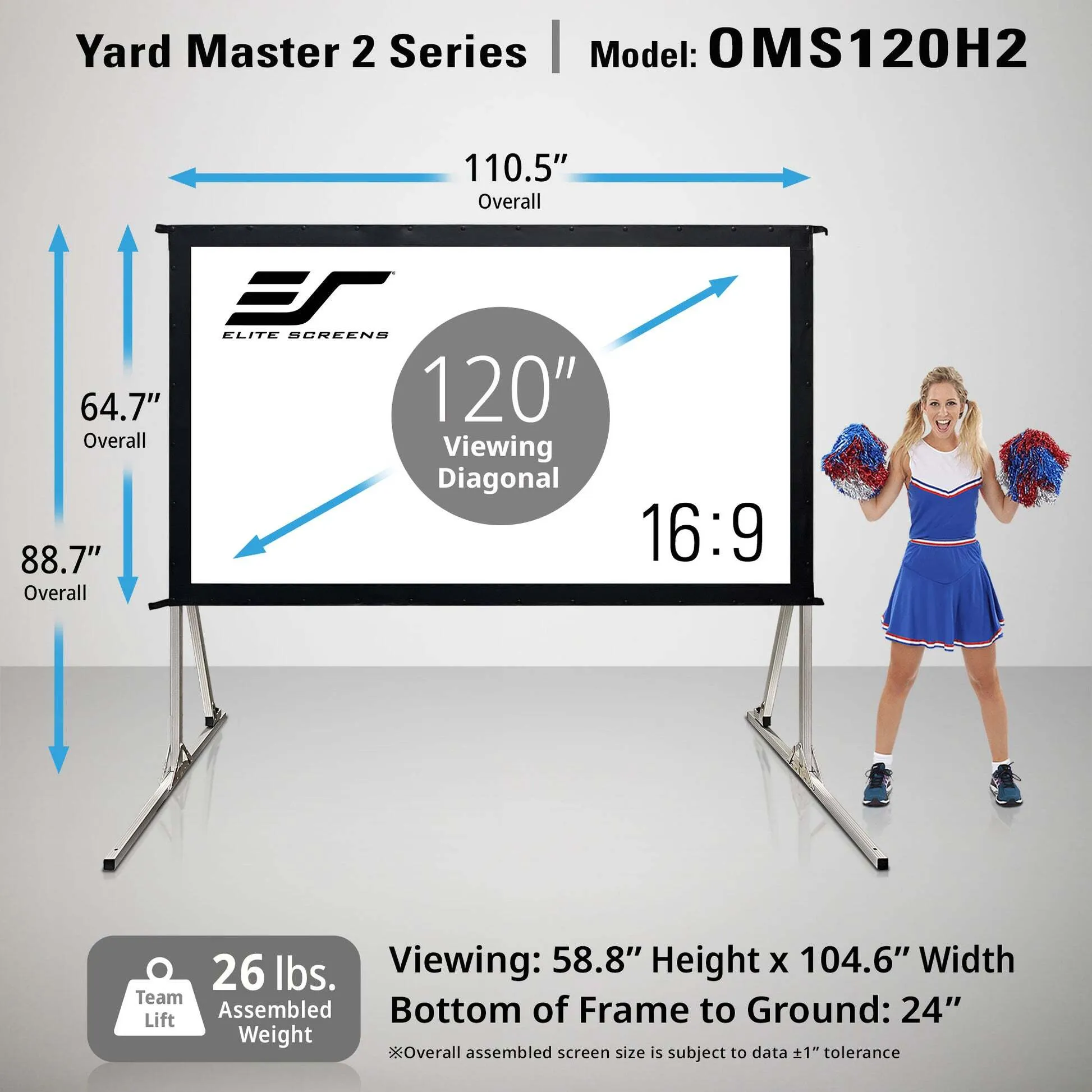Elite Screens 120-INCH Projector Screen