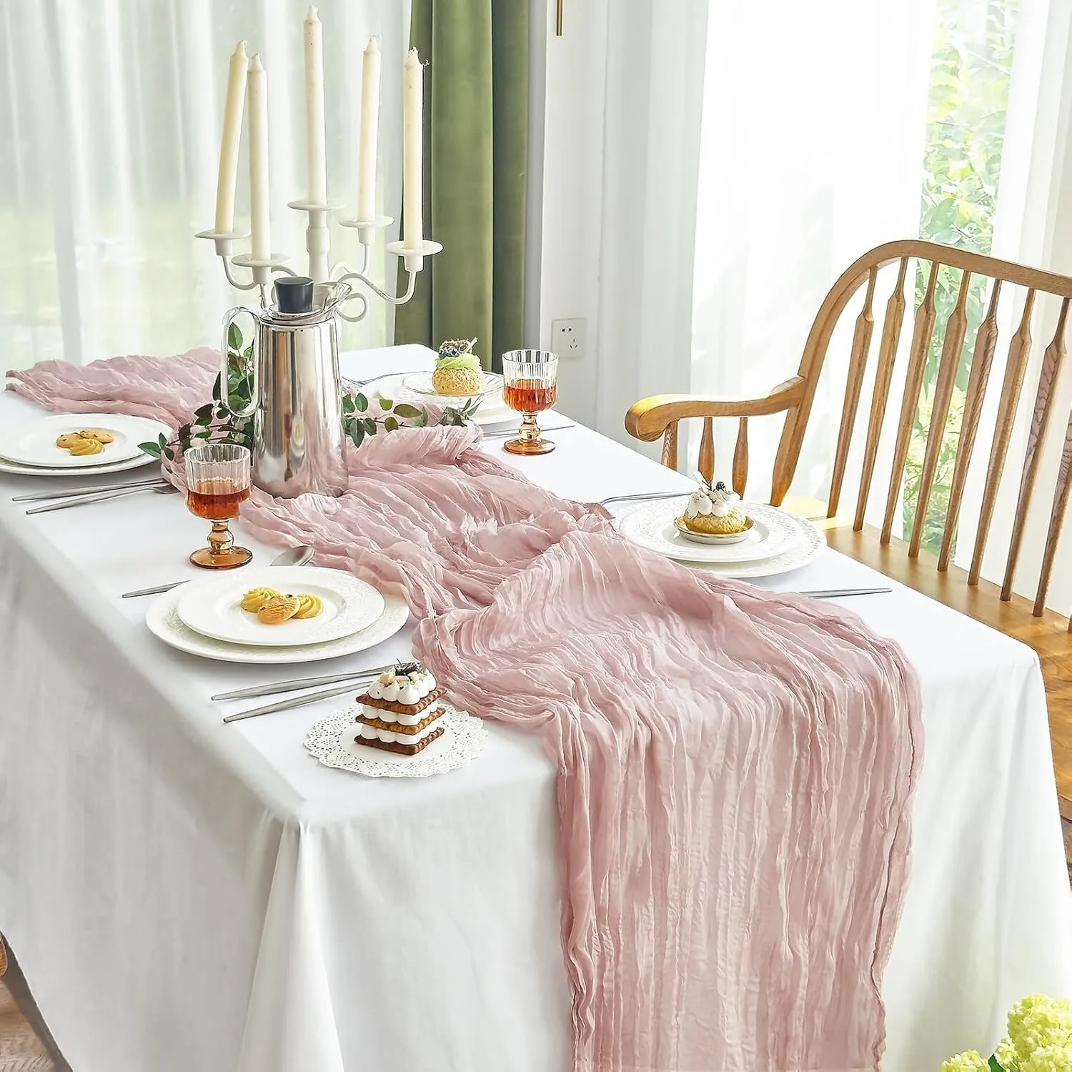 Blush Pink Table Runner