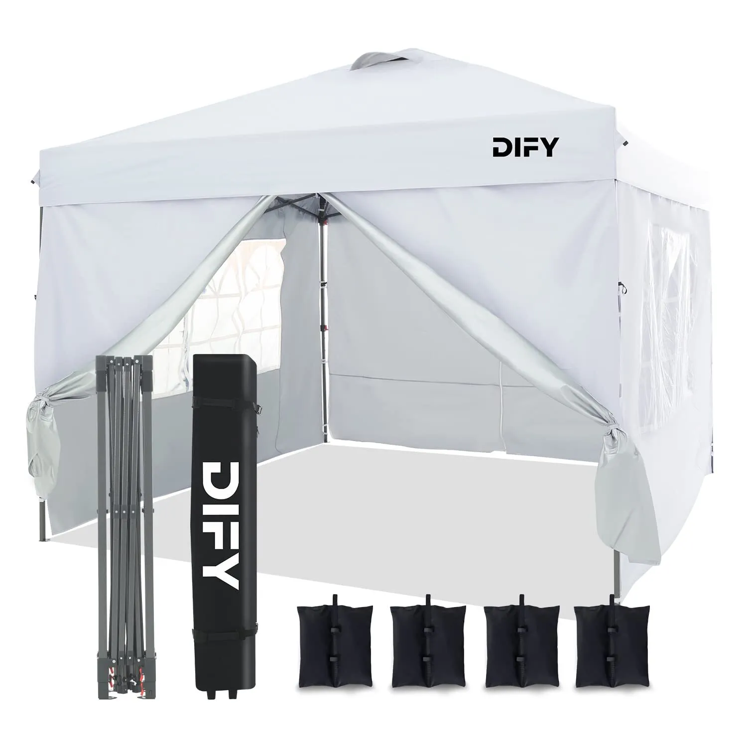 White 10x10 Canopy with 4 side Walls