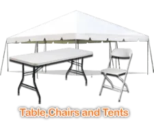 16 Person Tent Table & Chair Party Package