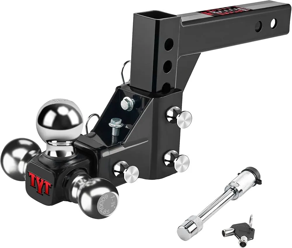 2" reciever 3 ball 5" adjustable drop hitch, 