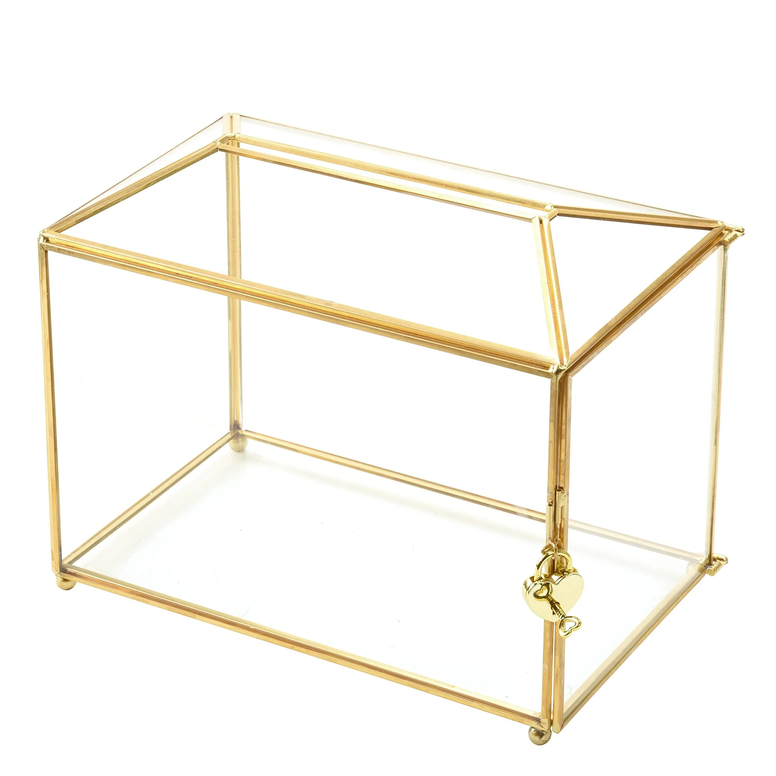 Gold Glass Card Box
