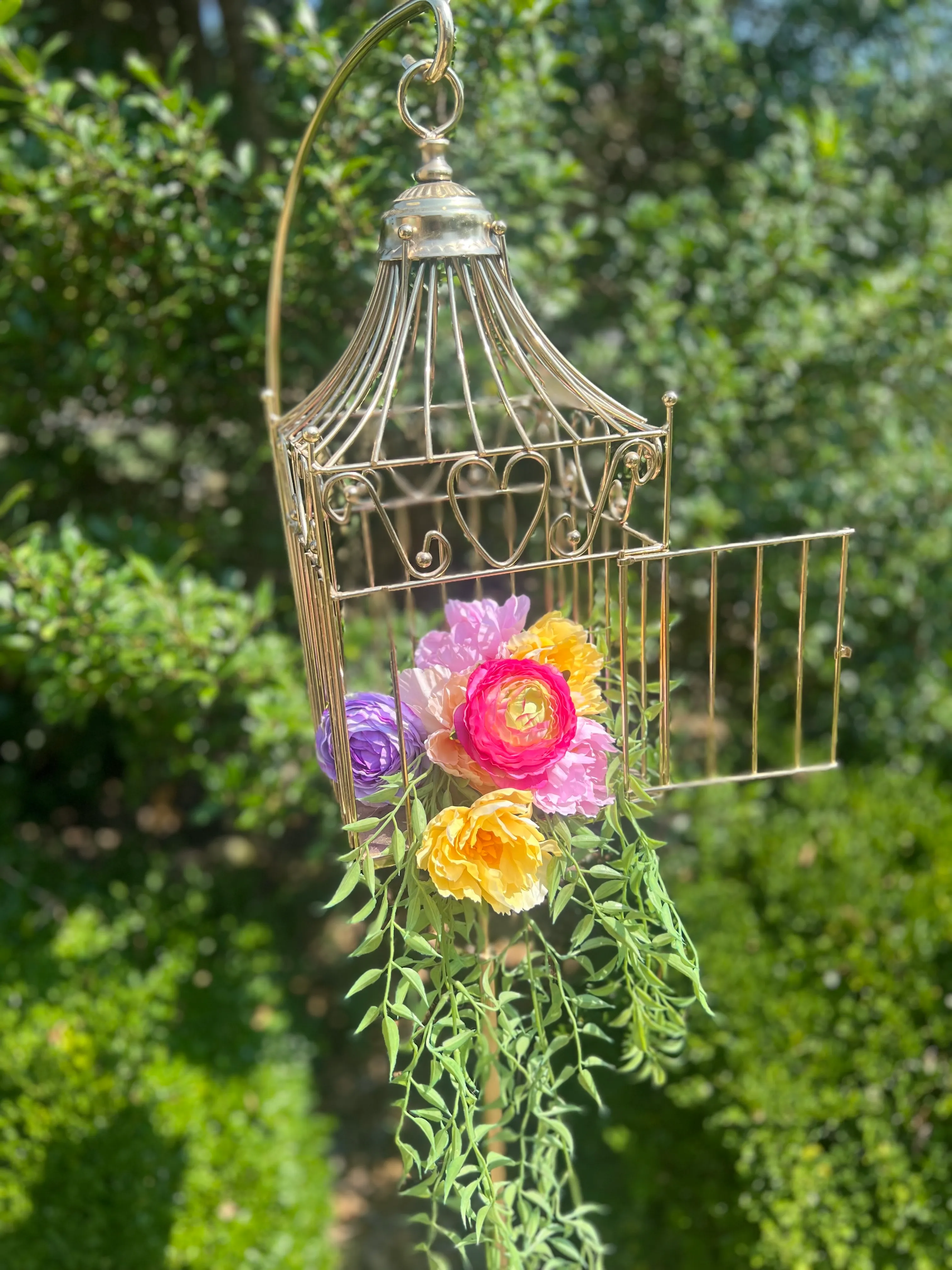 Brass Bird Cage with Stand
