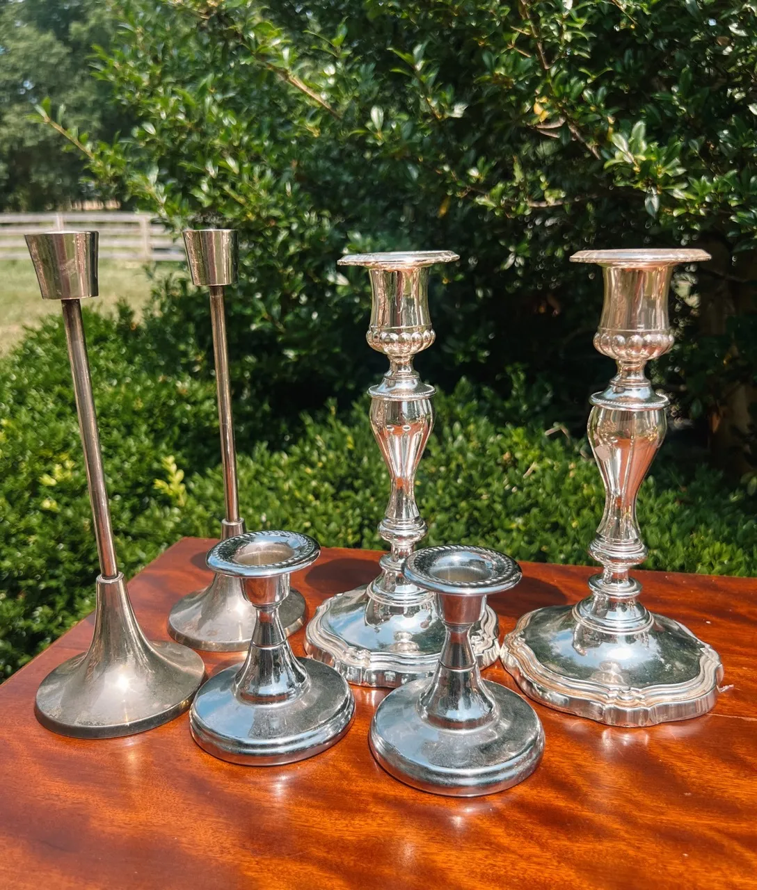 Silver Candle Holders