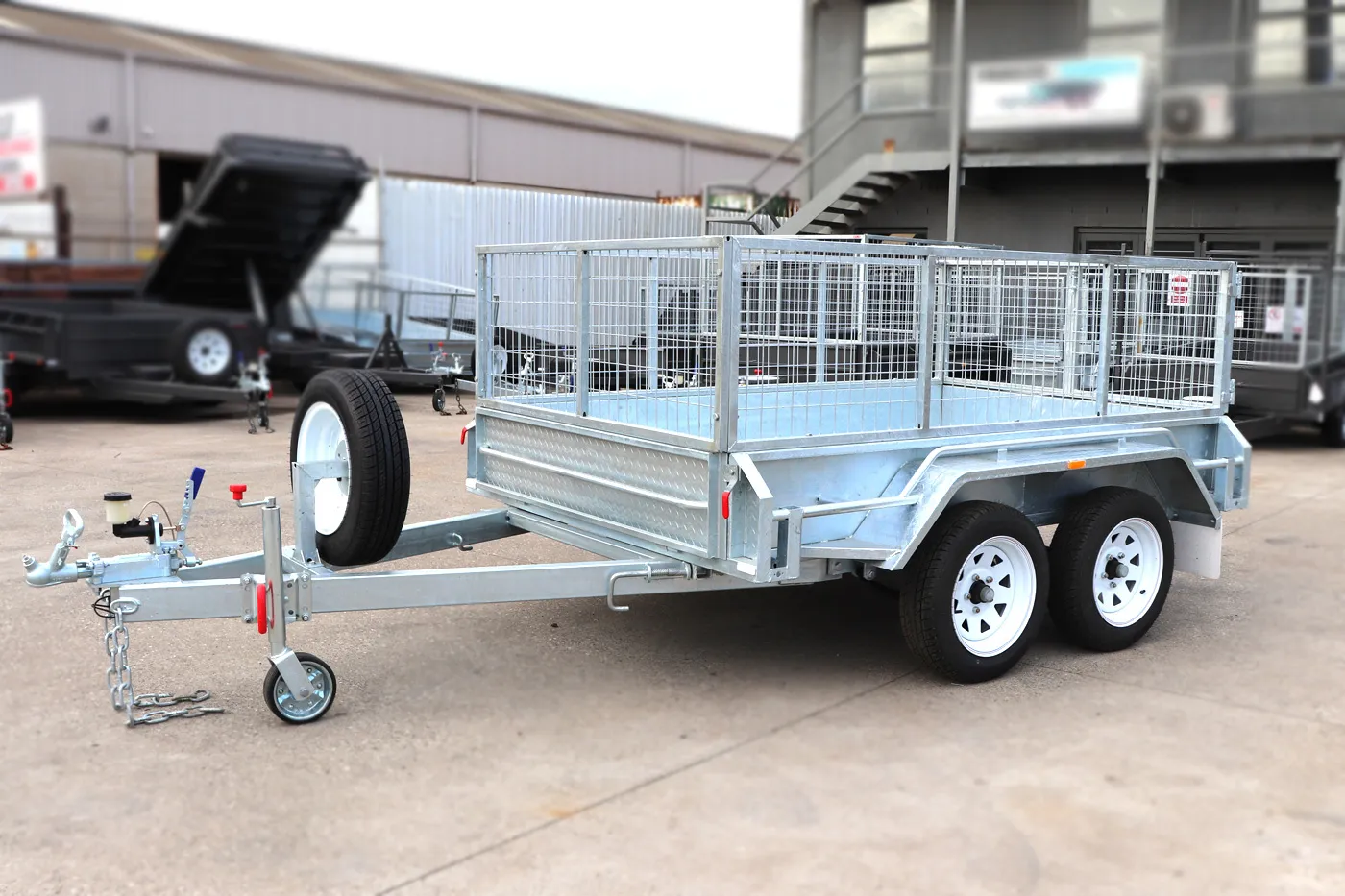 8X5 DUAL AXLE CAGES TRAILER