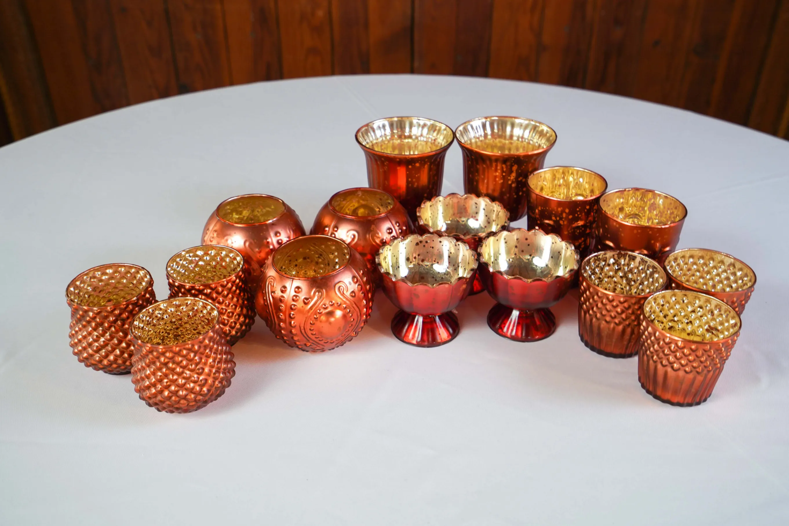 Candleholder, Copper Bowls (16 pieces)