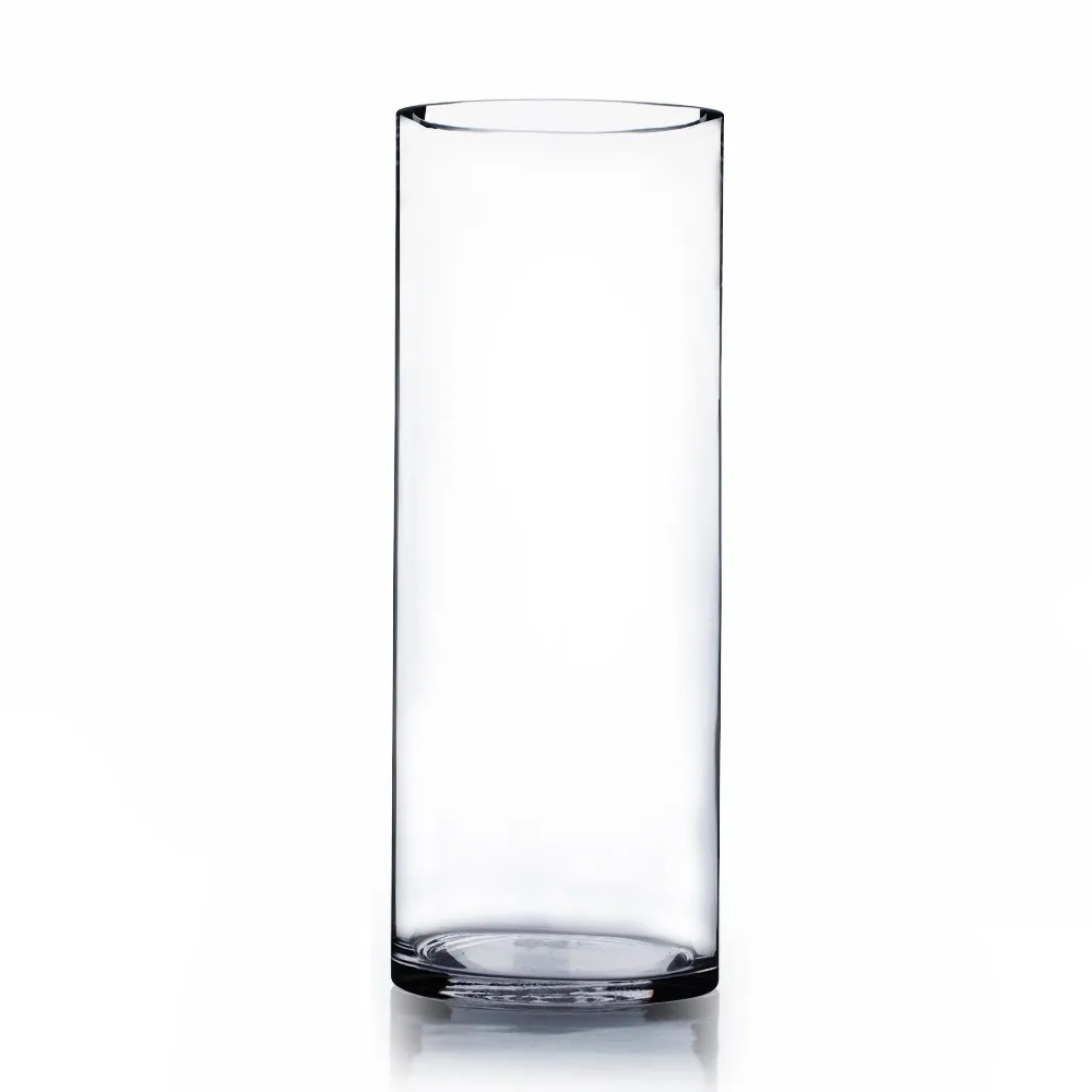 Glass Cylinder Hurricane Vase (4"x 12")