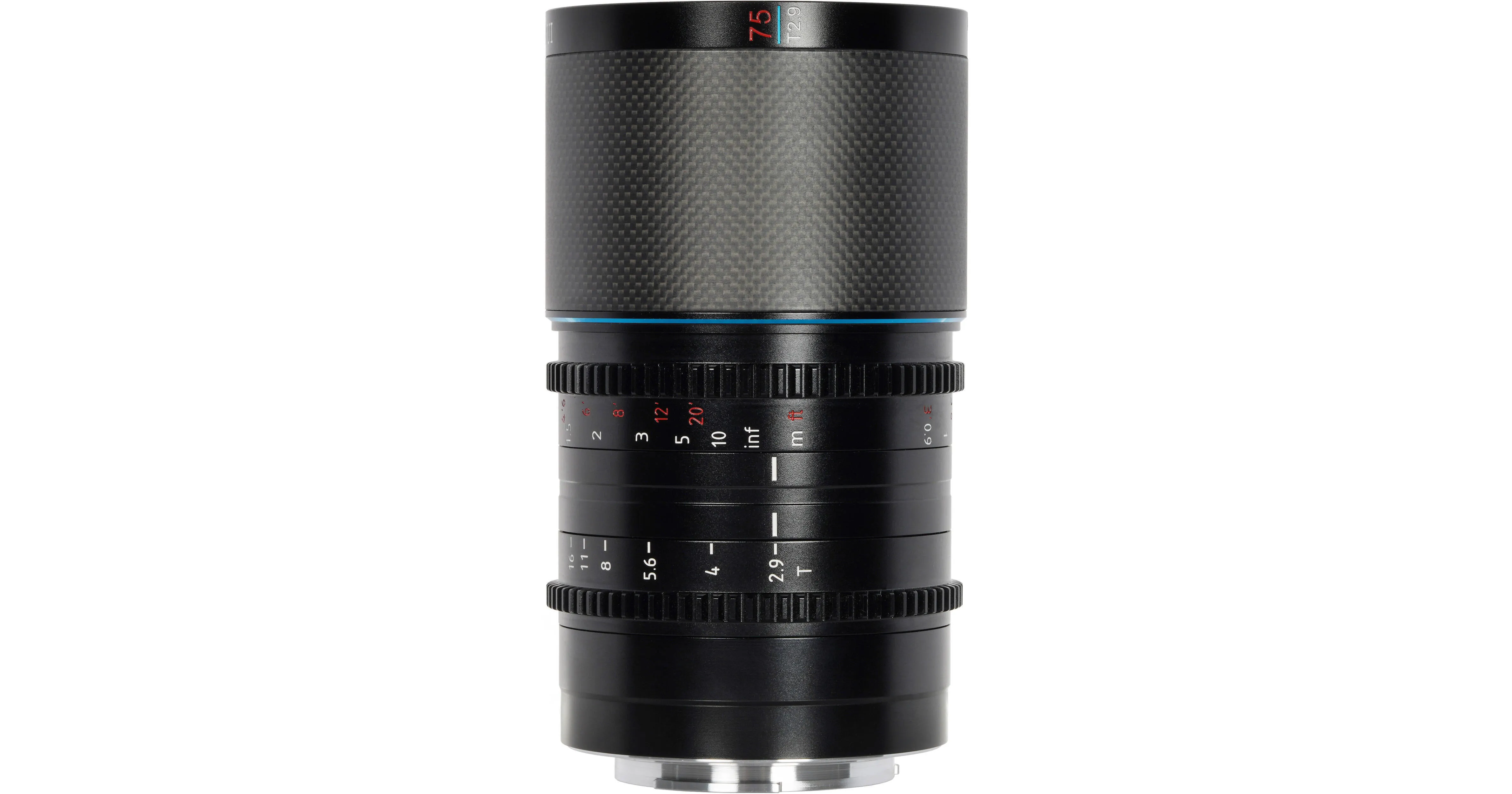 Sirui Saturn 75mm T2.9 1.6x Carbon Fiber Full-Frame Anamorphic Lens (Canon RF, Neutral Flare)