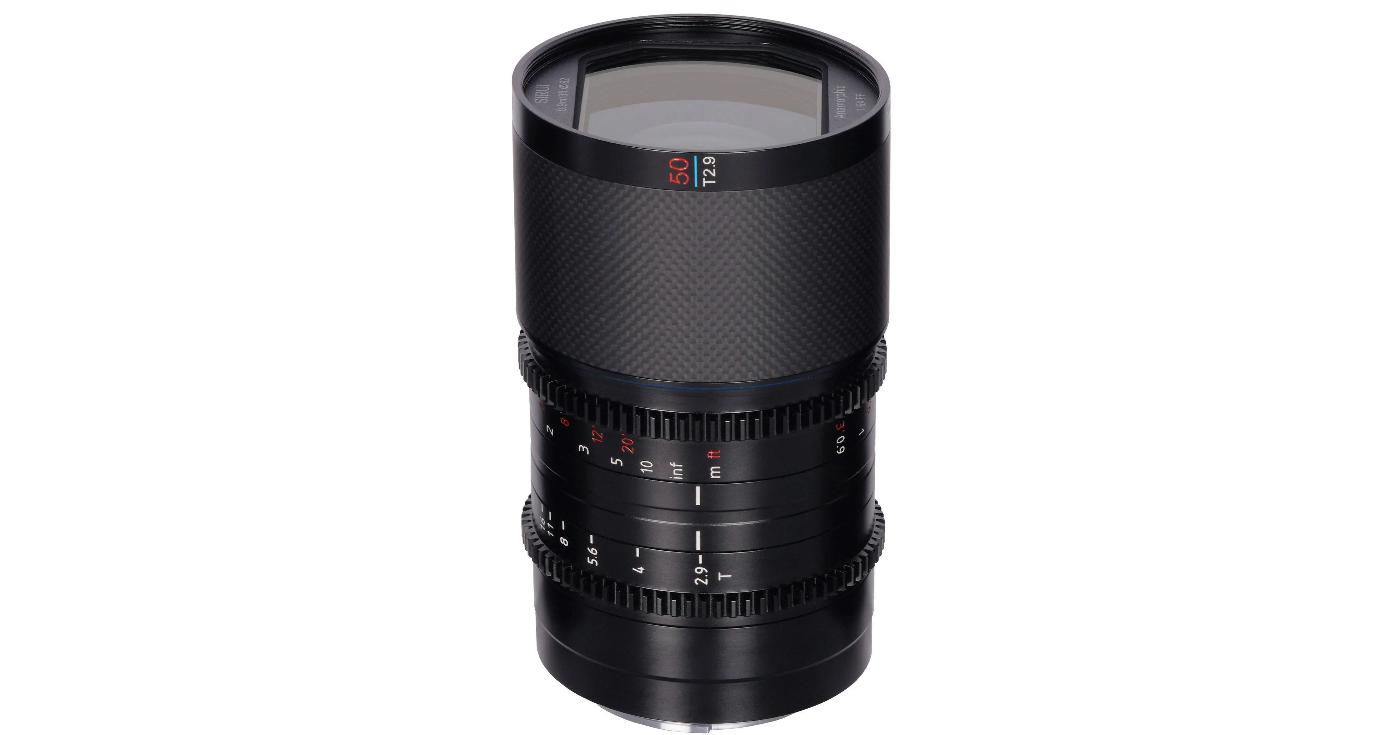 Sirui Saturn 50mm T2.9 1.6x Carbon Fiber Full-Frame Anamorphic Lens (Canon RF, Neutral Flare)