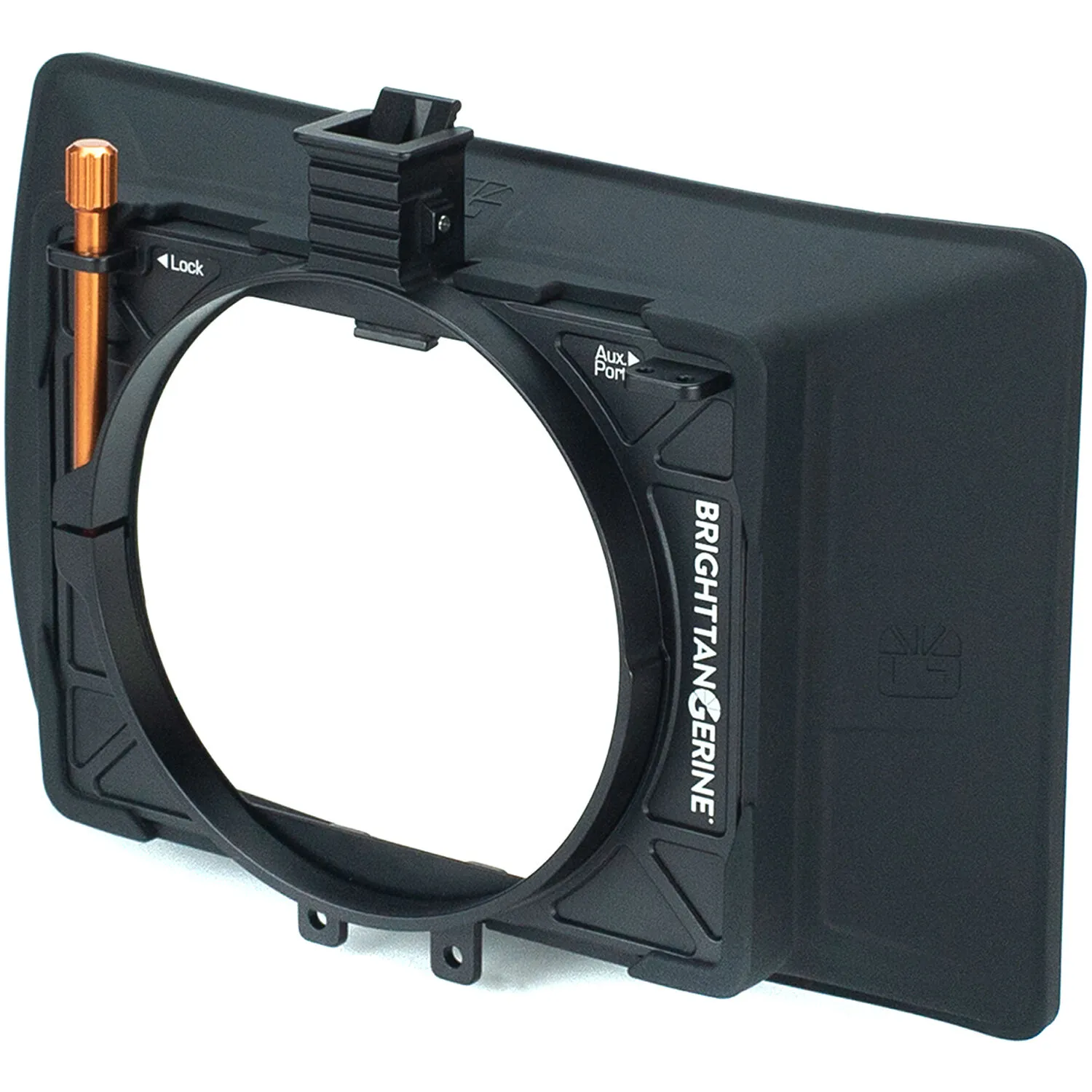 Bright Tangerine Misfit Atom Clamp-On Matte Box with Anti Reflective Tilt Bracket and 15mm LWS Rod Clamp