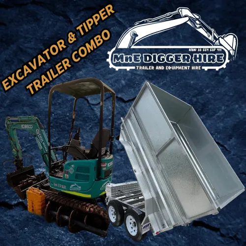 1.7t Mini Excavator and Tipper Trailer COMBO