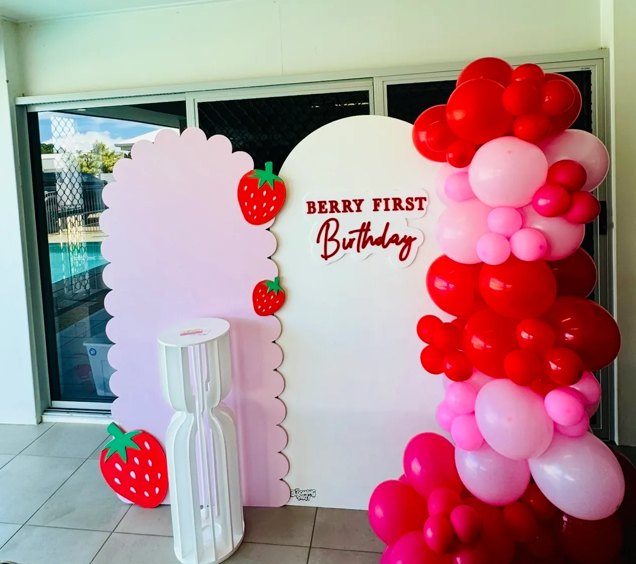 Acrylic Sign: Berry First Birthday