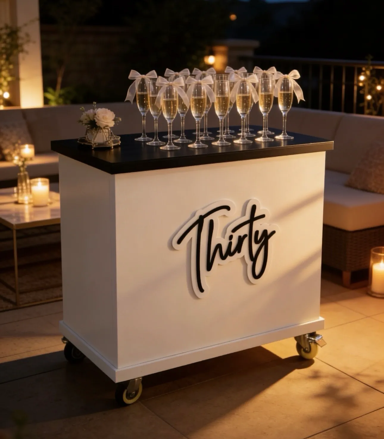 Black & White Bar Cart