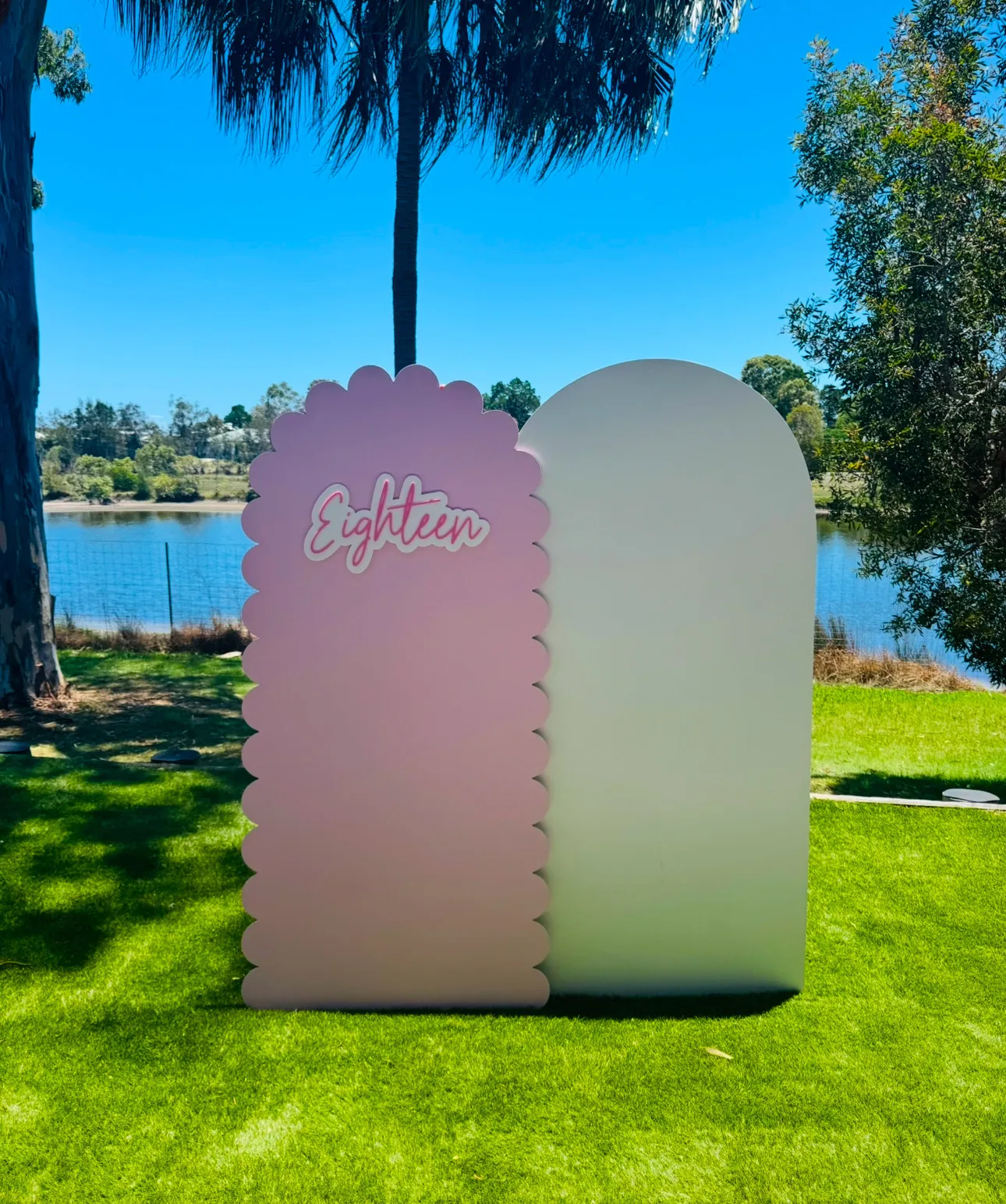 Pink & White Backdrop 