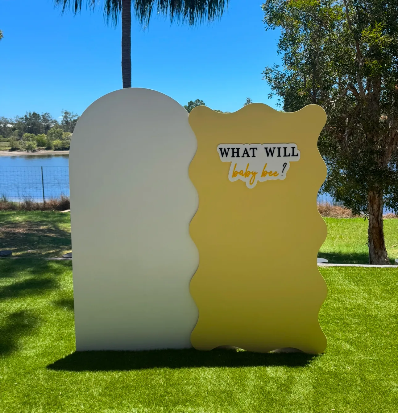 Yellow Wavy Backdrop & Arch  