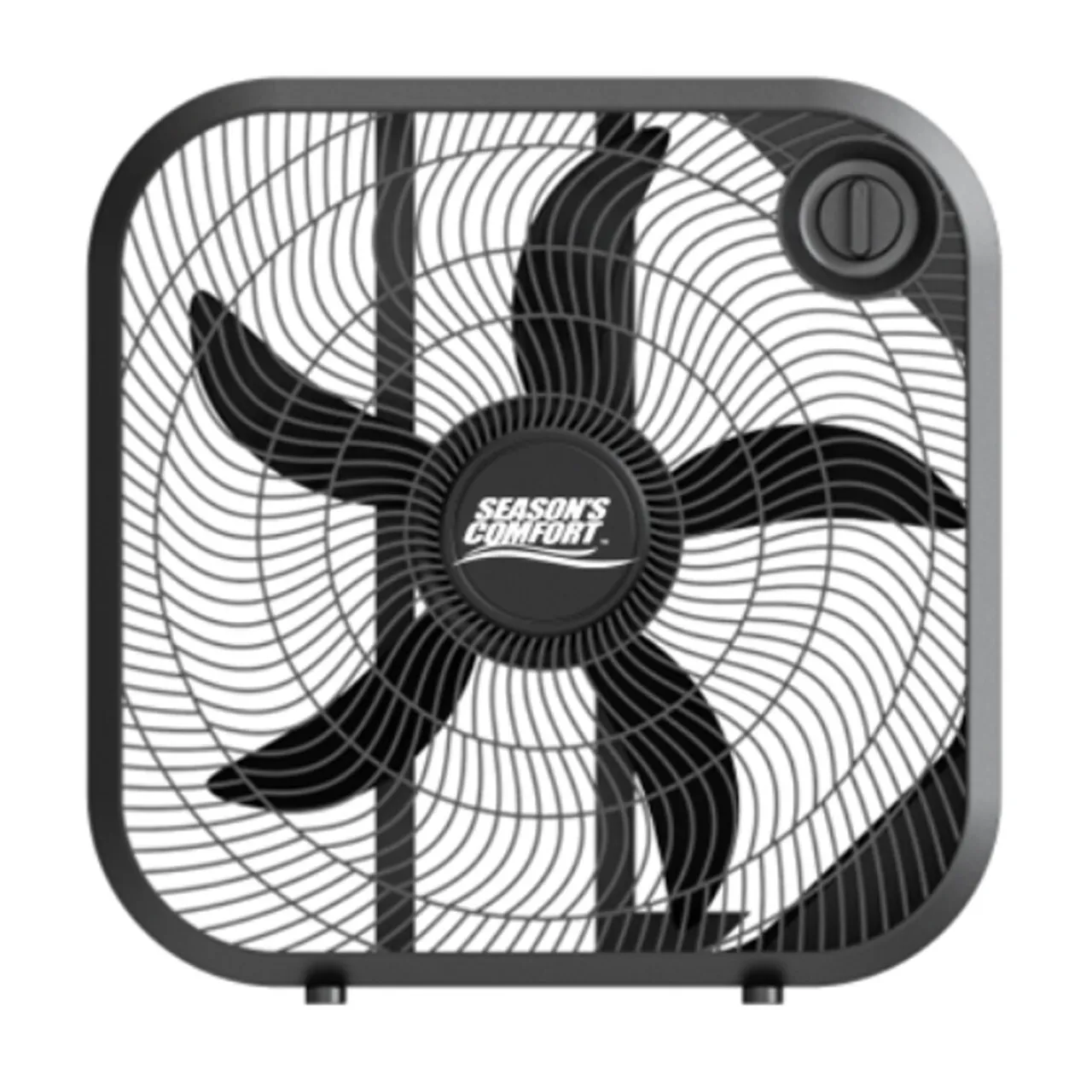 Black 20 Inch Box Fan