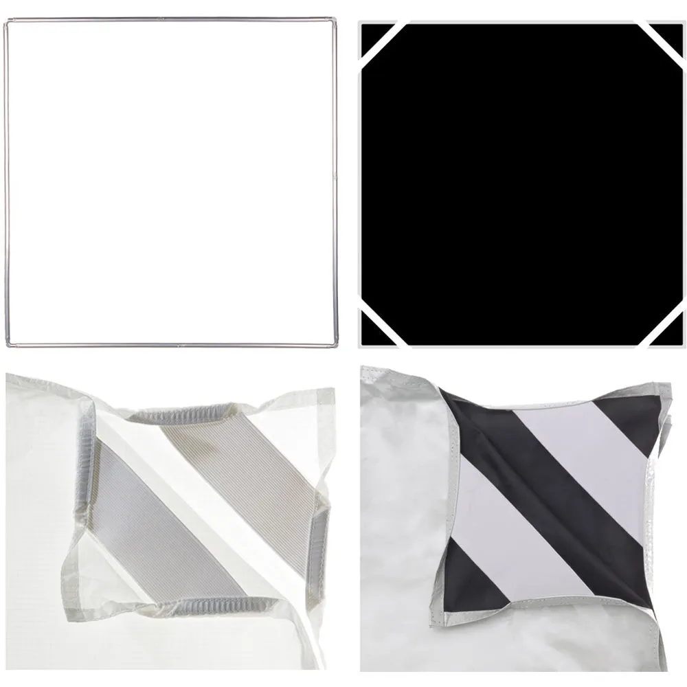 Chimera Panel Frame 1x1m / 42x42" Ultra Bounce (Black & White)