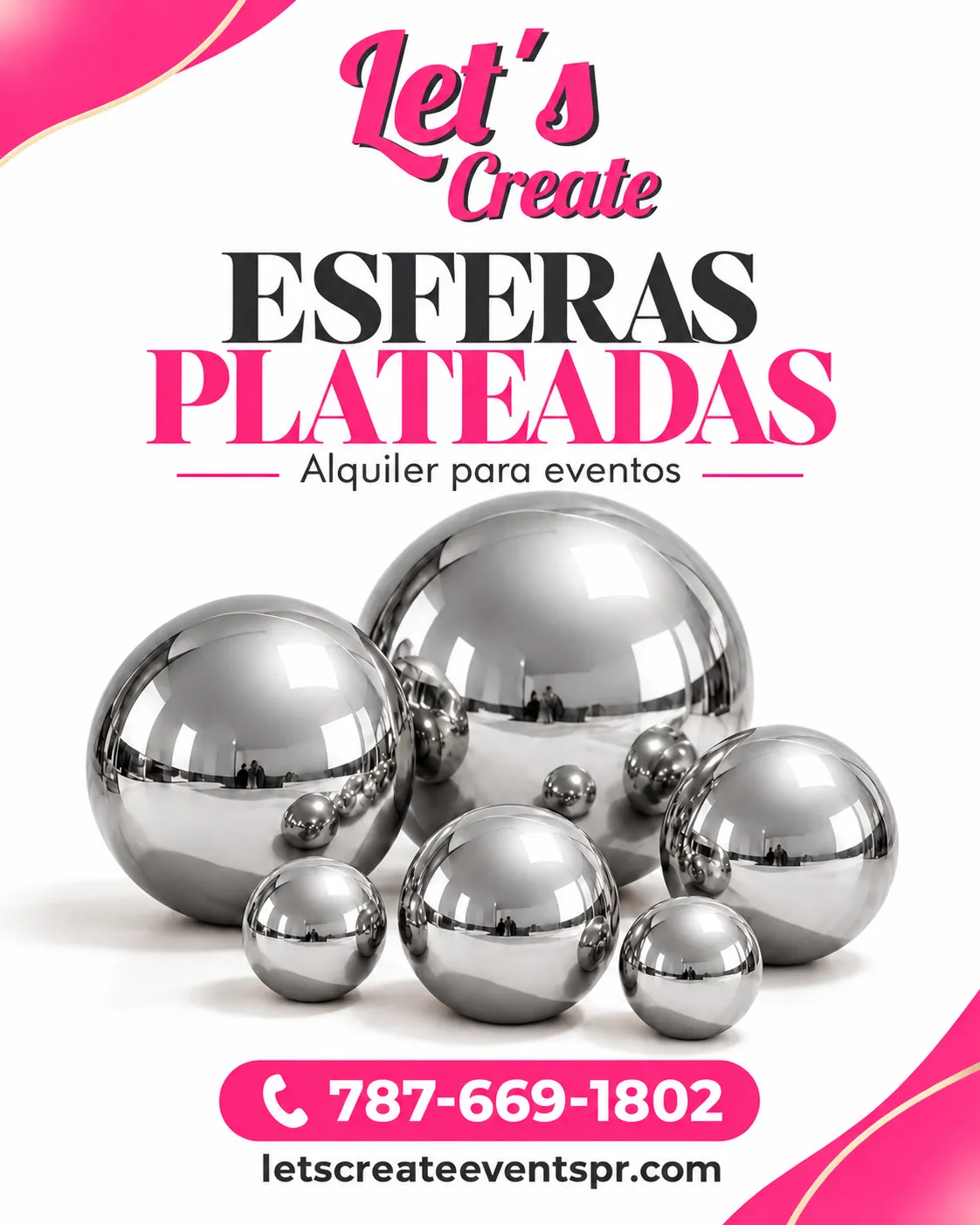 Shinny Balls Silver / Esferas platas