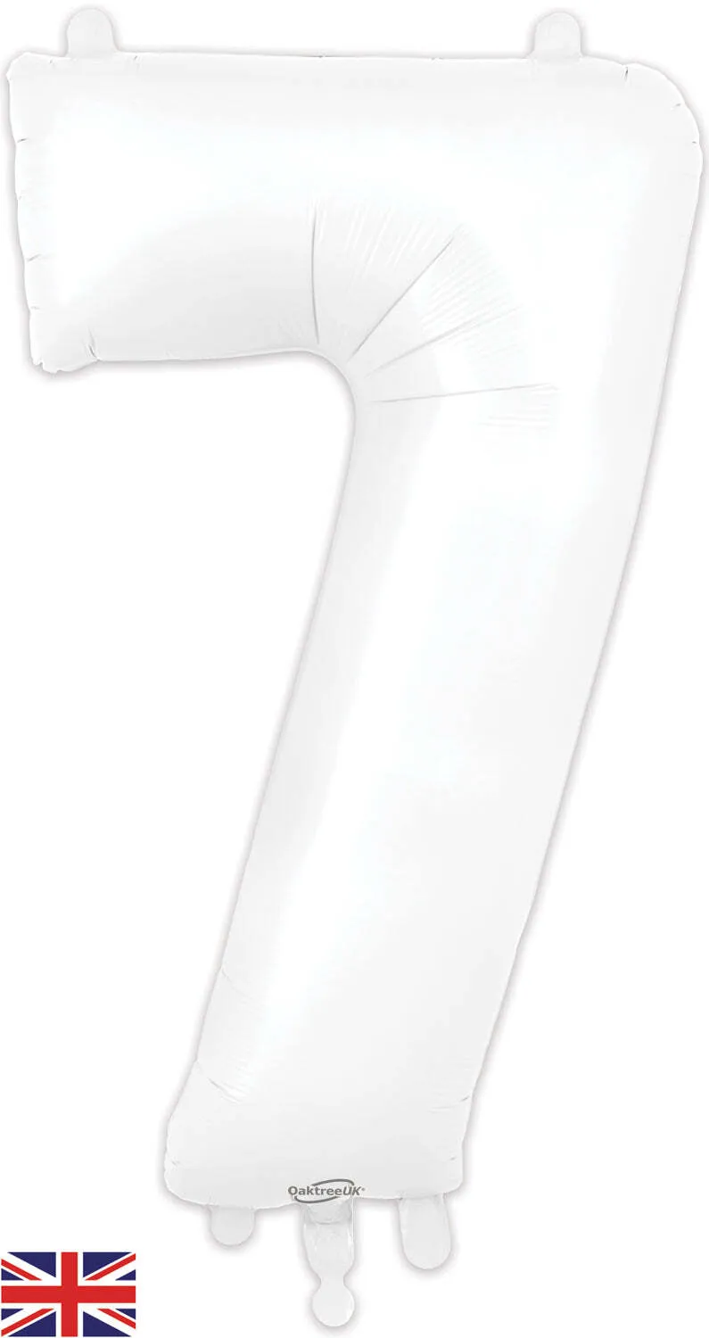 Globo  Numero #7  Blanco