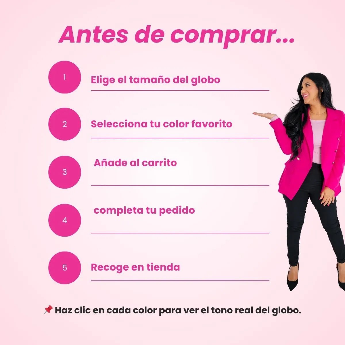 Haz clic en cada color para ver el tono real del globo 
