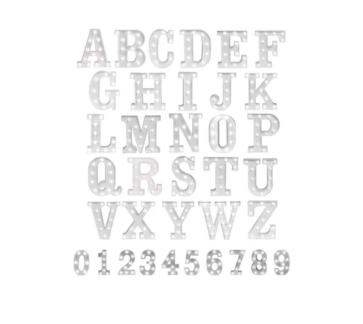 Letras y Números (con luces)