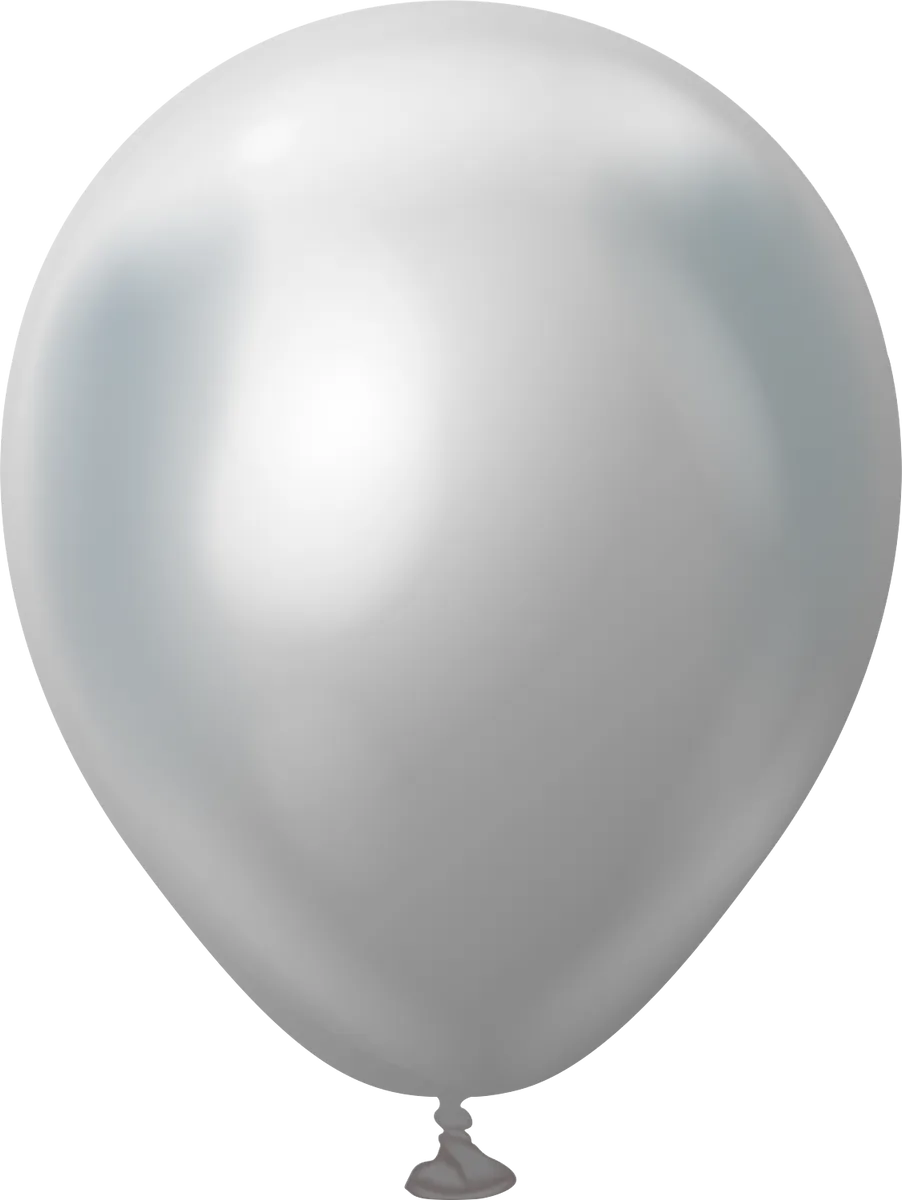 260K Kalisan Twisting Latex Balloons Mirror silver (50 Per Bag)