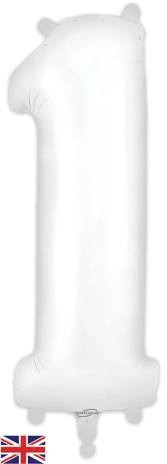 Globo  Numero #1  Blanco