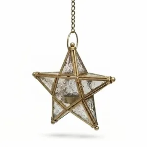 Hanging Star Metal Tealight Lantern