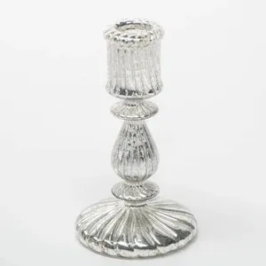 Ribbed Unique Mercury Candle Holder