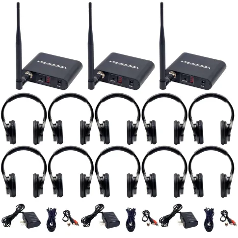 Silent Disco package - 50 headsets / 3 transmitters