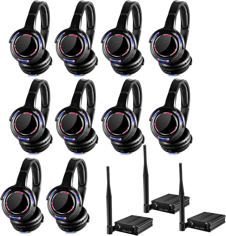 Silent Disco Package - 25 headsets \ 3 Transmitters